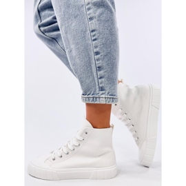 Rogers Sneakers alte in tela bianca bianco 2