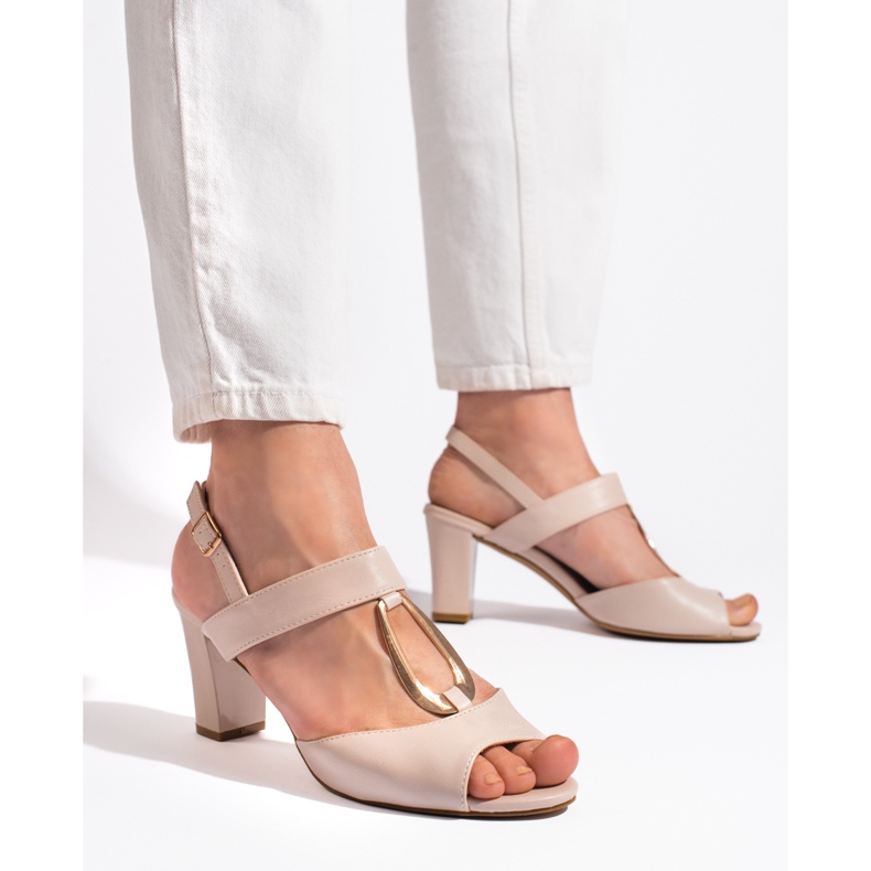 Goodin Sandali beige da donna sul palo 1