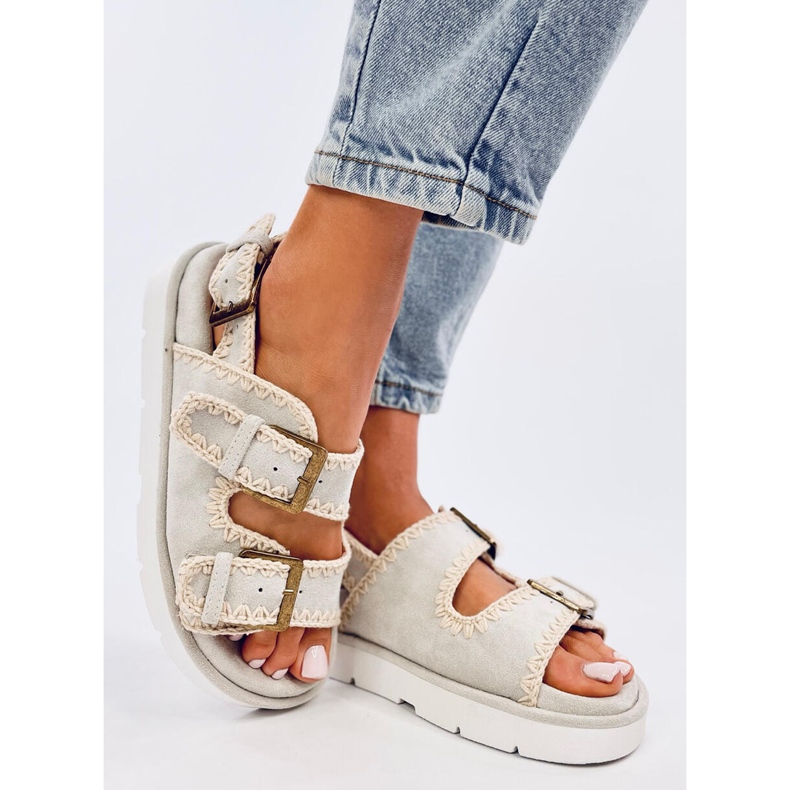 Badey Sandali con plateau grigi grigio 2