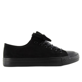 Sneakers classiche con fiocco by-025 nere nero 1