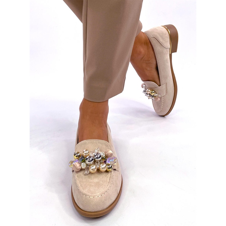 Mocassini Anselme Beige pietra 1