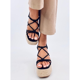 Pascai Sandali espadrillas con zeppa neri nero 1