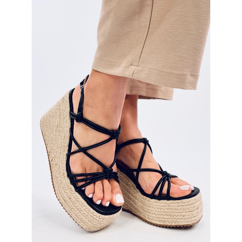Pascai Sandali espadrillas con zeppa neri nero 2