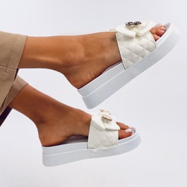 Brandis Infradito orsetto bianco dorato 1