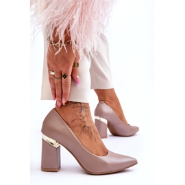 Lewski Décolleté in pelle Sinistra 3117 Beige 2