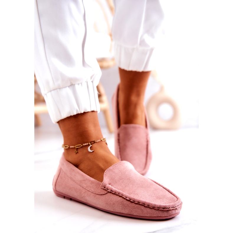 Evento Mocassini da donna in pelle scamosciata, Rosa 4