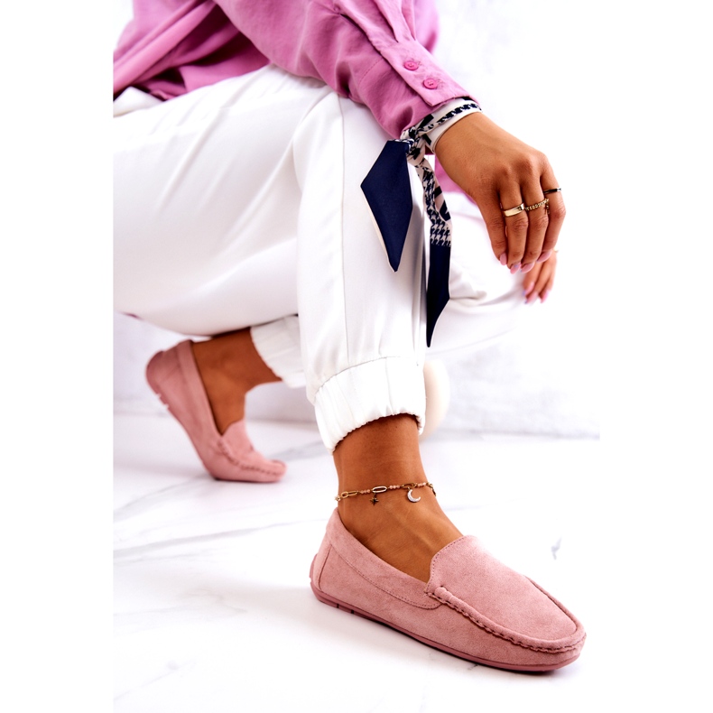 Evento Mocassini da donna in pelle scamosciata, Rosa 1