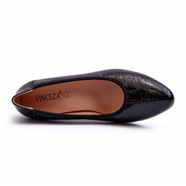 Vinceza Décolleté in vernice con goffratura nera nero 3