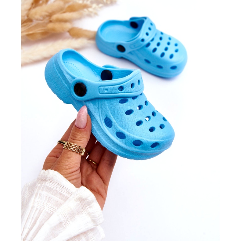Infradito in schiuma azzurra blu 3