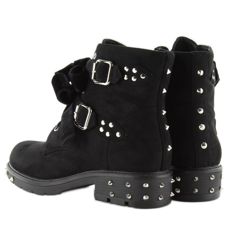 Stivale alla moda con borchie CLS-30 Nero 2