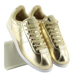 Scarpe sportive testurizzate 8849 oro d'oro 2