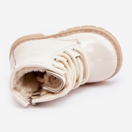 Stivaletti da bambino in vernice con cerniera, Beige Tibbie 1