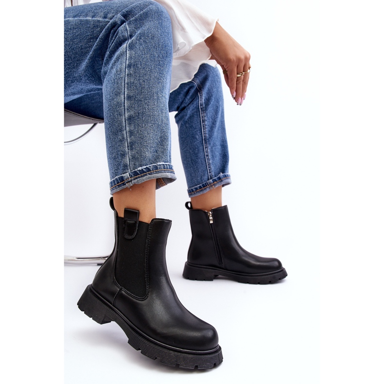 Stivaletti Chelsea da donna con cerniera, Ramhel Nero 1