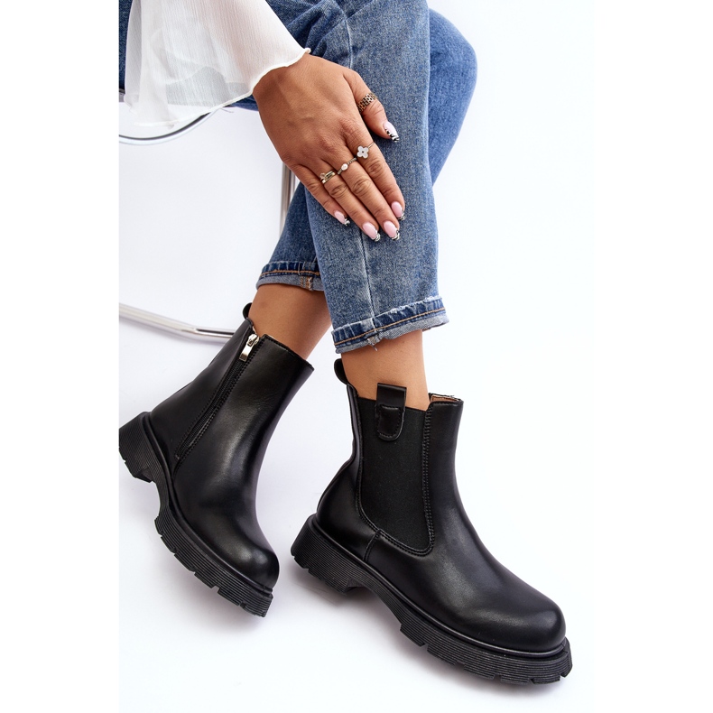 Stivaletti Chelsea da donna con cerniera, Ramhel Nero 2