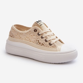 Sneakers da Donna in pizzo Lee Cooper LCW-23-44-1620 Beige 1