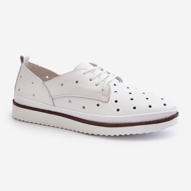 Scarpe da Donna in Pelle Bianche S.Barski LR182 bianco 1