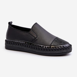 S.Barski Scarpe da Donna in Pelle con Plateau Nere D&amp;A LR370 nero 2