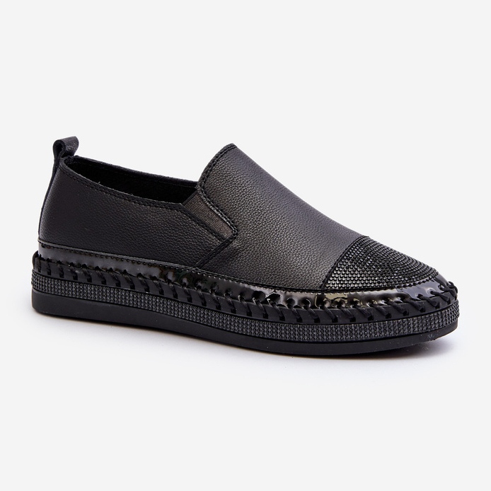 S.Barski Scarpe da Donna in Pelle con Plateau Nere D&amp;A LR370 nero 2