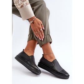 S.Barski Scarpe da Donna in Pelle con Plateau Nere D&amp;A LR370 nero 1