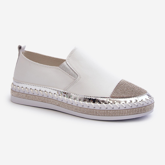S.Barski Scarpe da Donna in Pelle con Plateau Bianche D&amp;A LR370 bianca 1