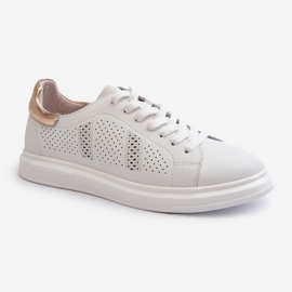 Sneakers da Donna in Pelle Leggera Bianca S.Barski LR760 bianco 1