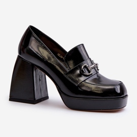 S.Barski Scarpe da donna in vernice con tacco alto nere D&amp;A MR38-906 nero 1