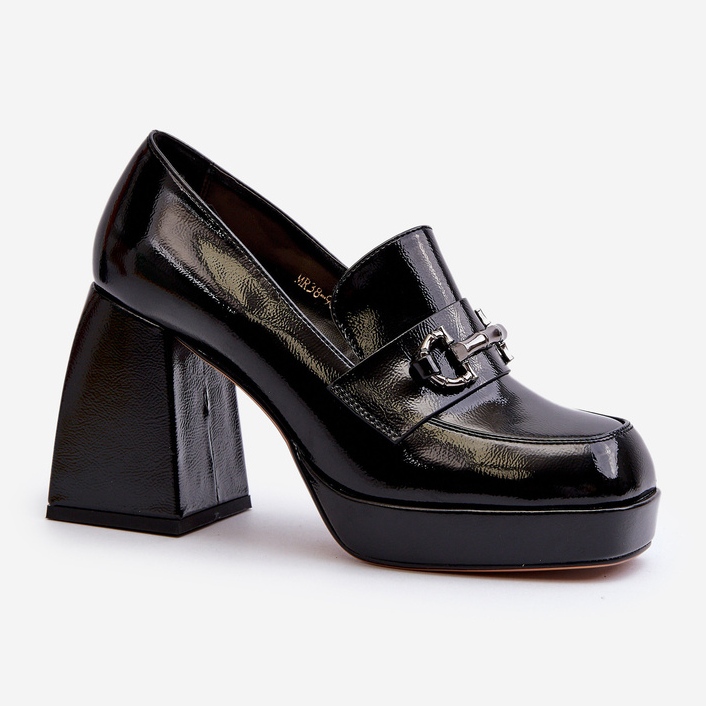 S.Barski Scarpe da donna in vernice con tacco alto nere D&amp;A MR38-906 nero 1