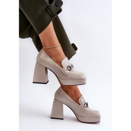 S.Barski Scarpe con tacco alto in vernice da donna Grigie D&amp;A MR38-906 grigio 1