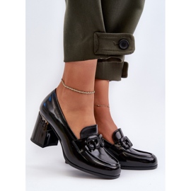 S.Barski Scarpe con tacco alto da donna, Vernice Nera D&amp;A MR38-973 nero 2