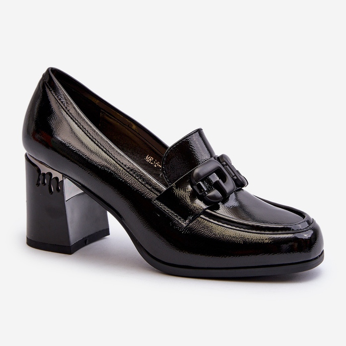 S.Barski Scarpe con tacco alto da donna, Vernice Nera D&amp;A MR38-973 nero 1