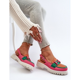 S.Barski Sandali con tacco piatto da donna con decorazione Arancione D&amp;A MR38-656 arancia 1