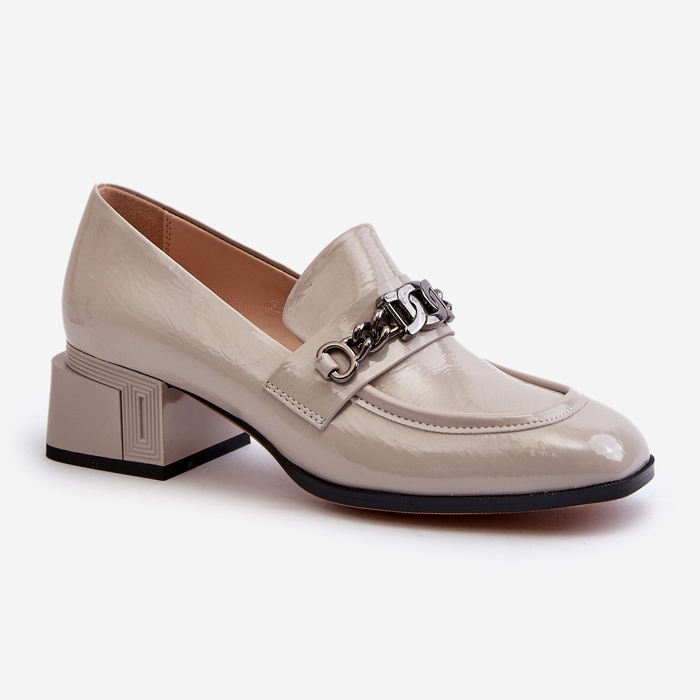 Décolleté in vernice su blocco grigio S.Barski MR38-960 2