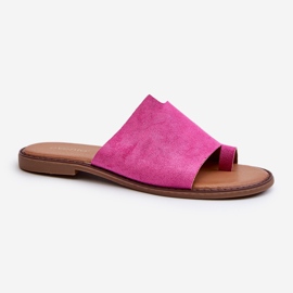 Infradito da donna in pelle scamosciata Fucsia Amite rosa 1