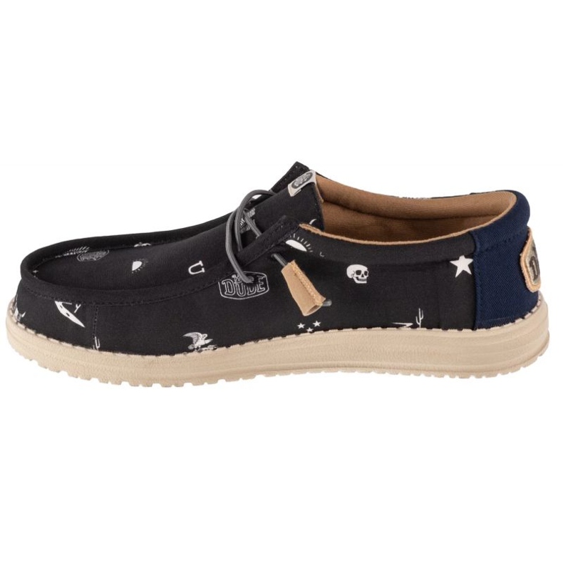 Hey Dude Ehi amico Wally Stars N Skulls Print M 41284-001 scarpe nero 1