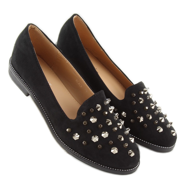 Mocassini Lordsy con borchie mb188-111 Nero 1