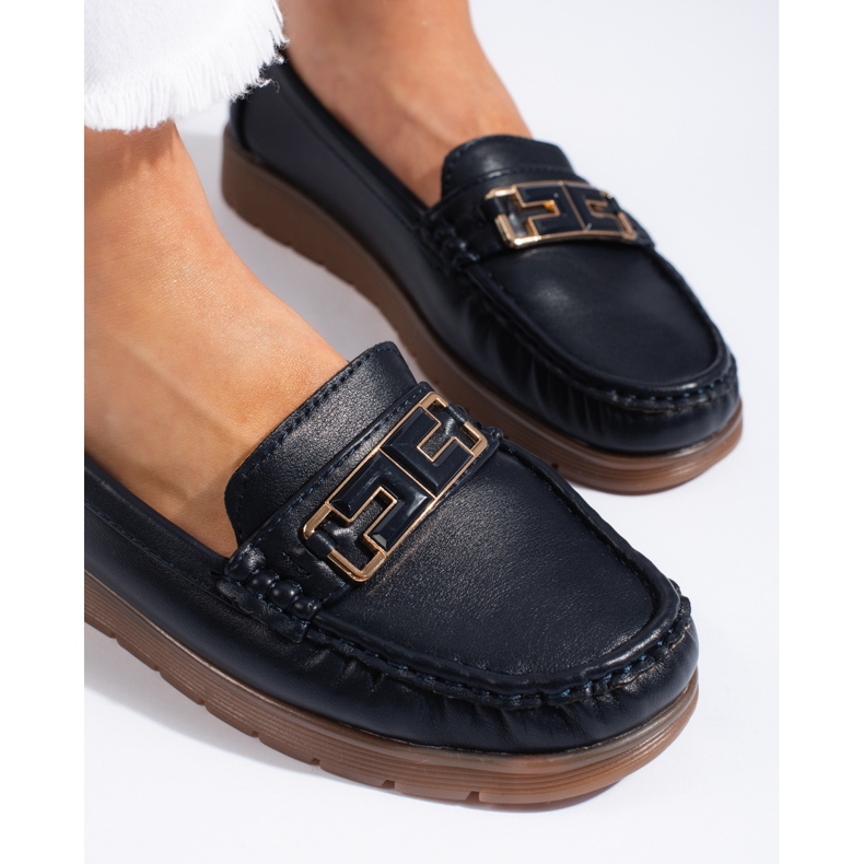 Mocassini blu navy da donna 2