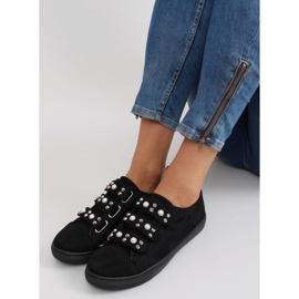 Sneakers con l1078 perle nere nero 2