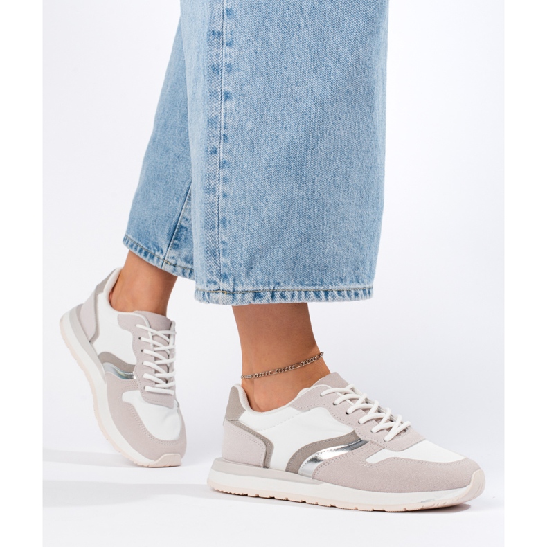 Scarpe sportive bianche da donna bianca 1