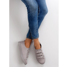 Sneakers con perle l1078 Grigio 1
