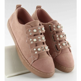 Sneakers con perle l1078 Rosa 1
