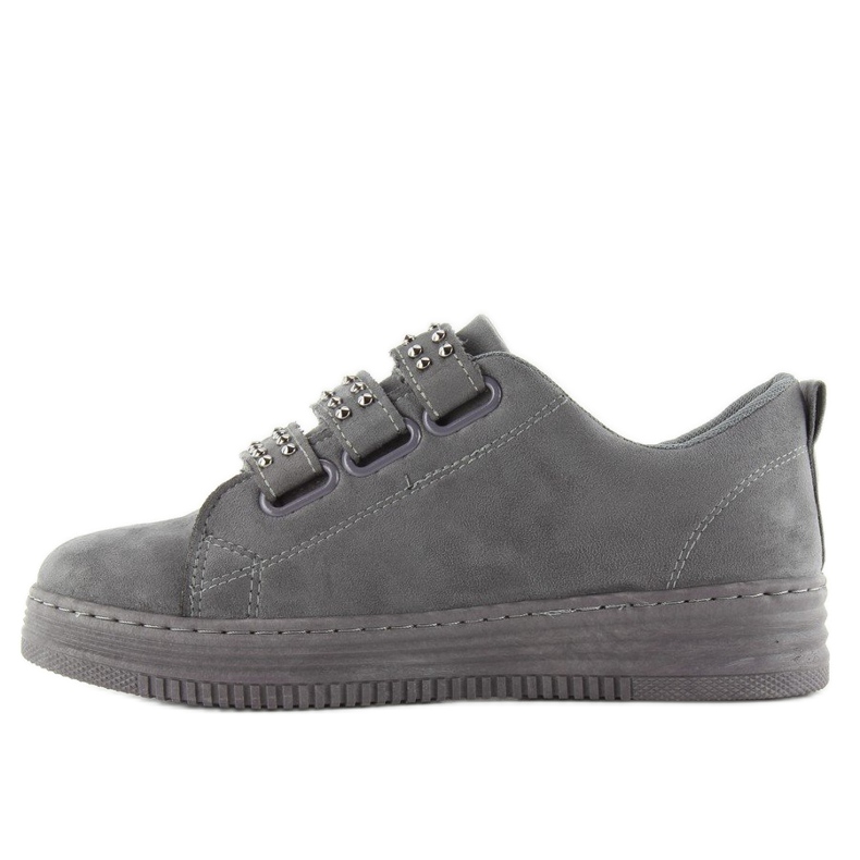 Sneakers con borchie 16-582 Grigio 1
