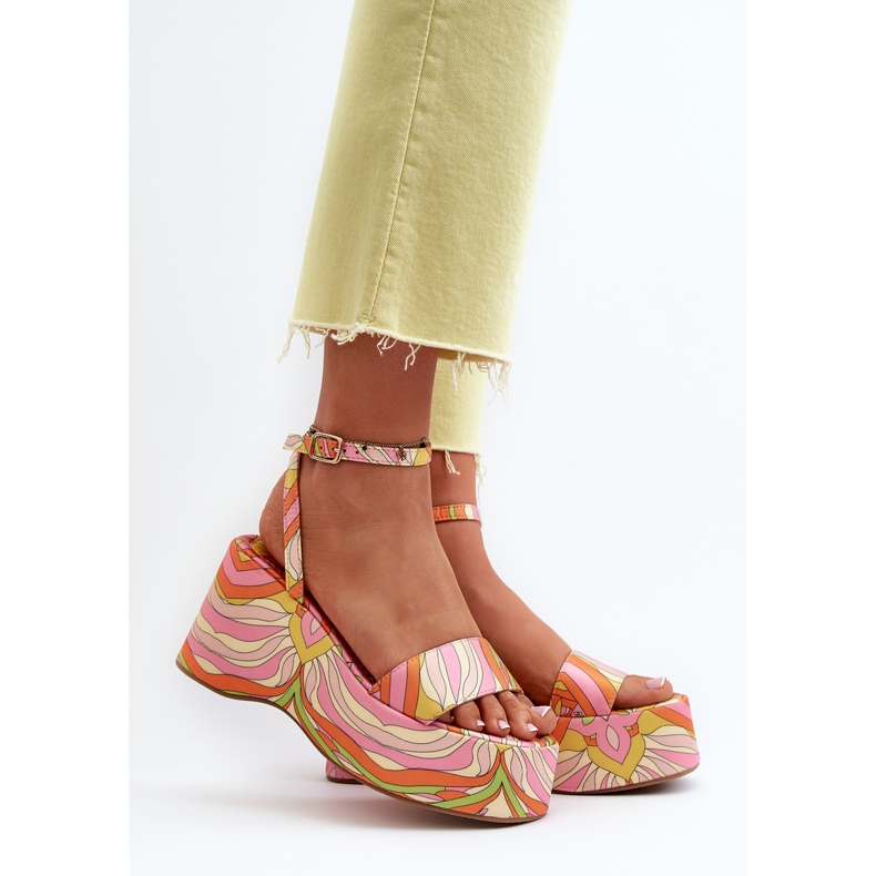 Sandali Fantasia Su Plateau E Zeppa Wiandia Multicolor multicolore 2