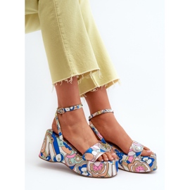 Sandali Fantasia Su Plateau E Zeppa Wiandia Multicolor multicolore 1