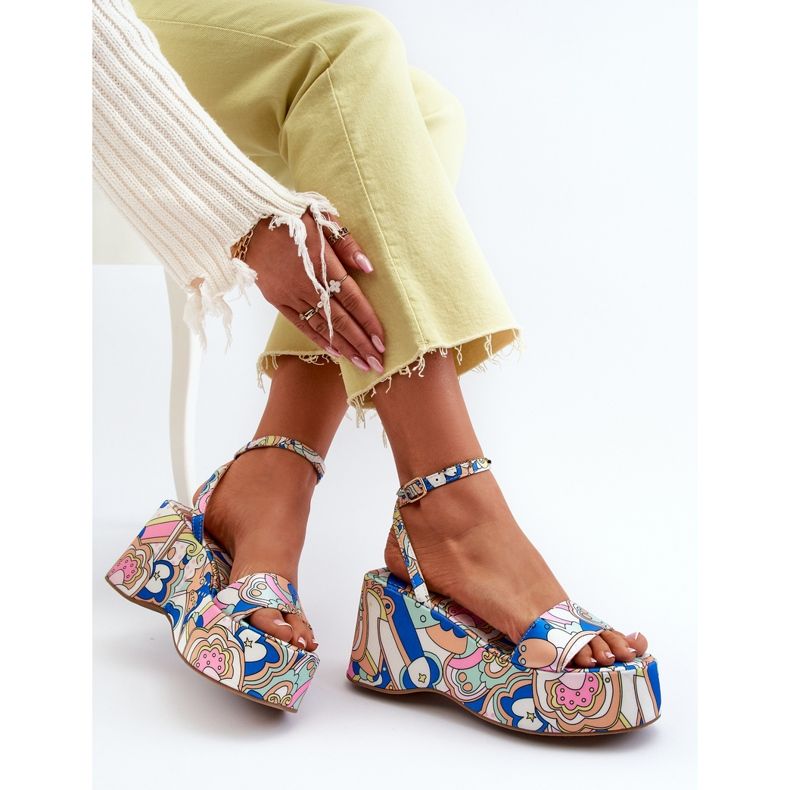 Sandali Fantasia Su Plateau E Zeppa Wiandia Multicolor multicolore 2