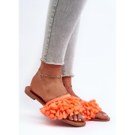 Infradito Piatte da Donna, Rialle Arancio arancia 2