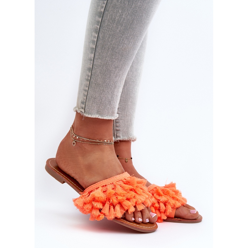 Infradito Piatte da Donna, Rialle Arancio arancia 2