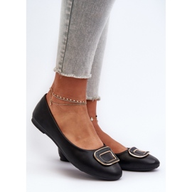 Ballerine in Ecopelle Nera Con Decorazione di Enicoria nero 2