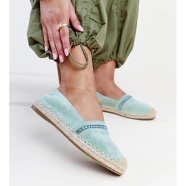 Espadrillas verdi con strass Abia verde 1