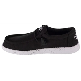 Hey Dude Ehi amico, scarpe Wally Slub Canvas W 40009-001 nero 1