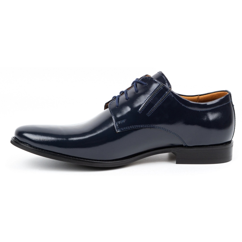Balak Scarpe formali da uomo in pelle, vernice 480, colore blu navy 1